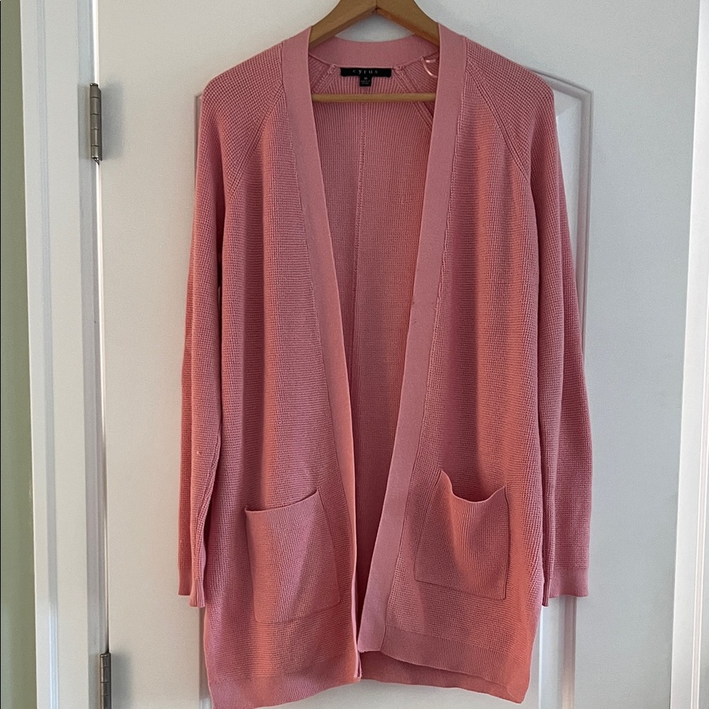 Cyrus Blush Open-Front Cardigan